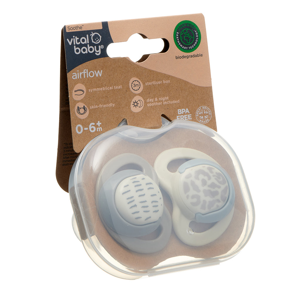 airflow soothers 2pk 0-6m