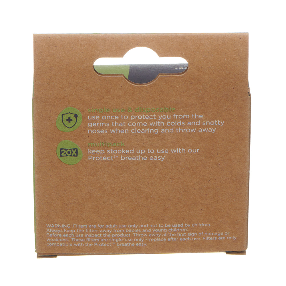 breathe easy spare filters 20pk